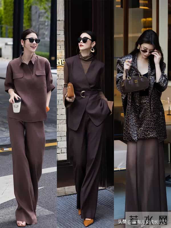 秋冬“巧克力棕穿搭”太绝了！麂皮大衣+长靴，高级感焊在身上