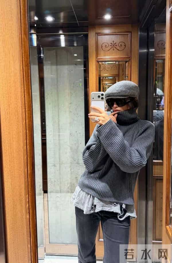 冬天的万能款!灰色灰色宽松毛衣这么搭,日常穿舒服又显气质