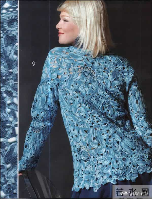 淡蓝色爱尔兰蕾丝套头衫，温柔显白，多季节穿不闲置