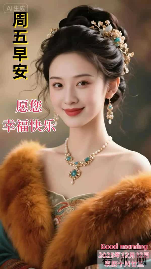 2025年12月12日星期五-创意问候祝福语、最新版早安漂亮图片
