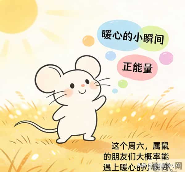 嘘——生肖鼠的周六“锦囊”：这三件事，会让你乐开花！