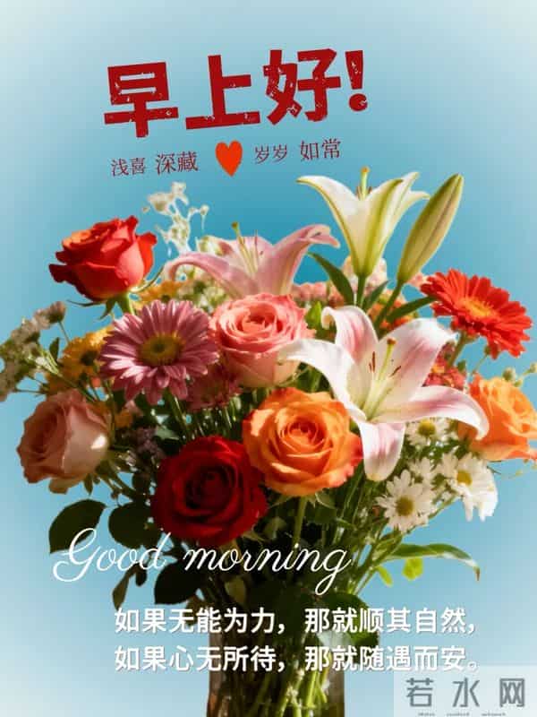 周五早安美图-喜气迎着你，顺遂随着你 财气拥着你，良人助着你