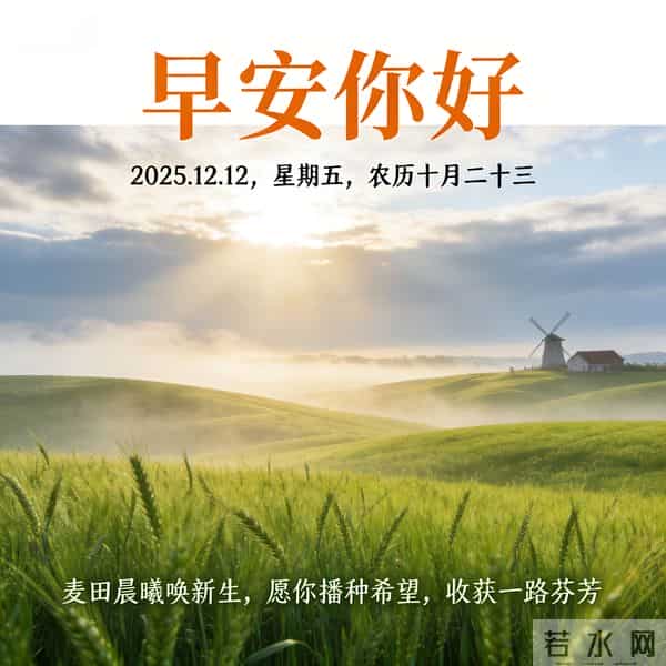 2025.12.12 早安祝福 年终盛会添喜气 晨起奋斗正当时 早安顺心好运来