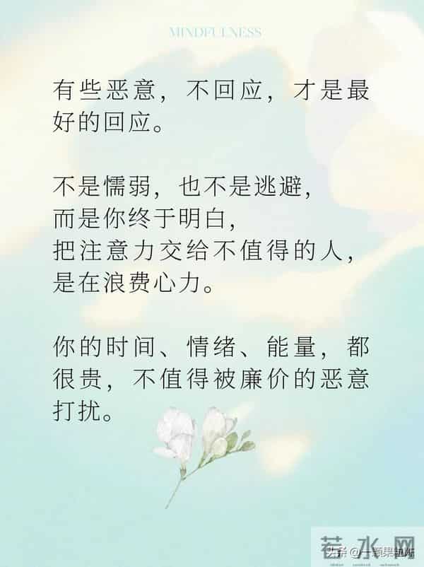 不要回应他人的恶意