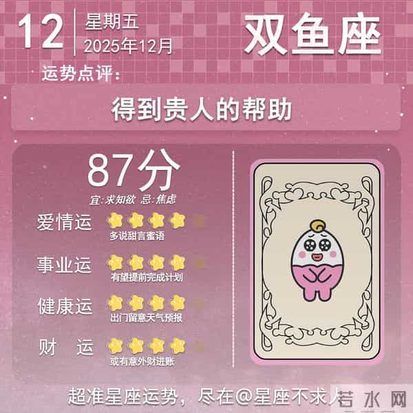 2025年12月12日十二星座运势