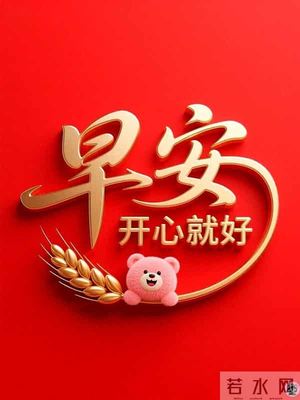 一抹红，一句早安暖心头