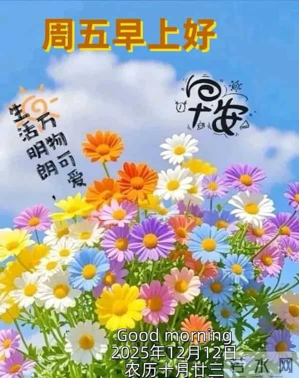 2025年12月12日星期五-创意问候祝福语、最新版早安漂亮图片