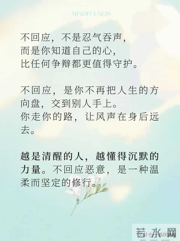 不要回应他人的恶意