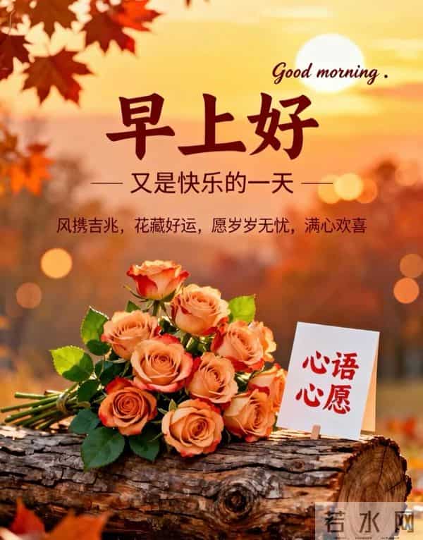 23句暖心早安祝福，微光向暖，岁月静好，愿你心怀热爱，日日舒心