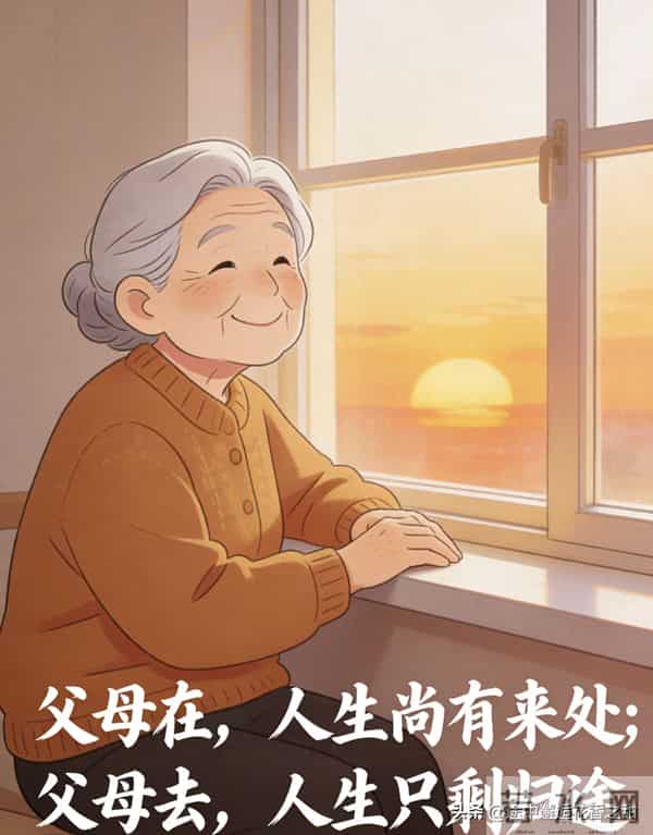 父母在，人生尚有来处；父母去，人生只剩归途