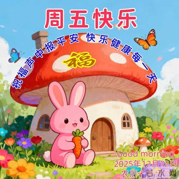 2025年12月12日星期五-创意问候祝福语、最新版早安漂亮图片