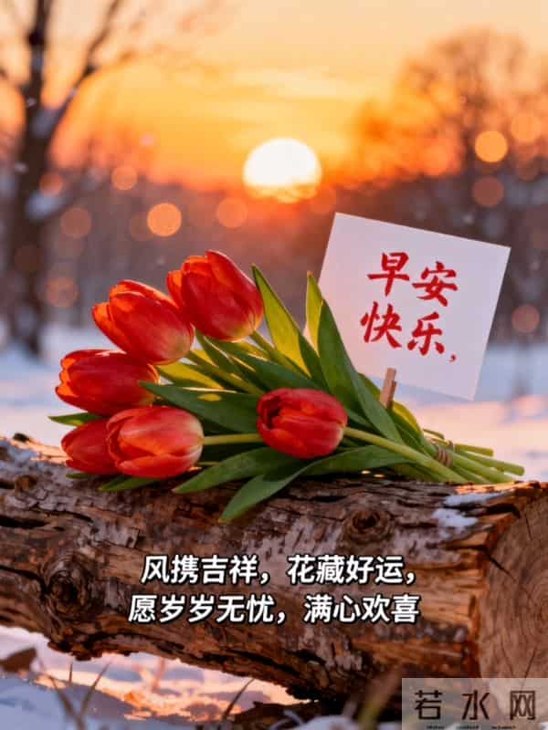 早安祝福美图 - 走过秋，迎来冬，轻声问候里，藏着最温暖的祝福