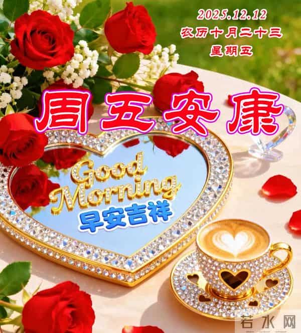 周五早安美图-冬意虽渐浓，惦念未曾空，加衣防夜寒，祝福递温融