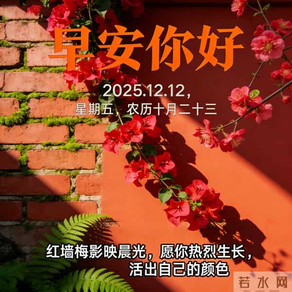 2025.12.12 早安祝福 年终盛会添喜气 晨起奋斗正当时 早安顺心好运来