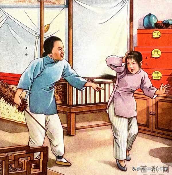 【连环炮】罕见：老版《白毛女》年画，喜儿产下黄世仁的孩子