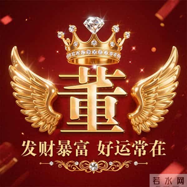 发财暴富好运常在姓氏头像-董、叶、许、李、高、方、郑、白…