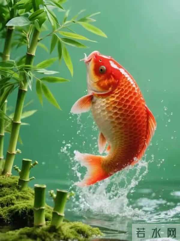 能量头像-跃鲤呈祥，竹节节高，年年有余