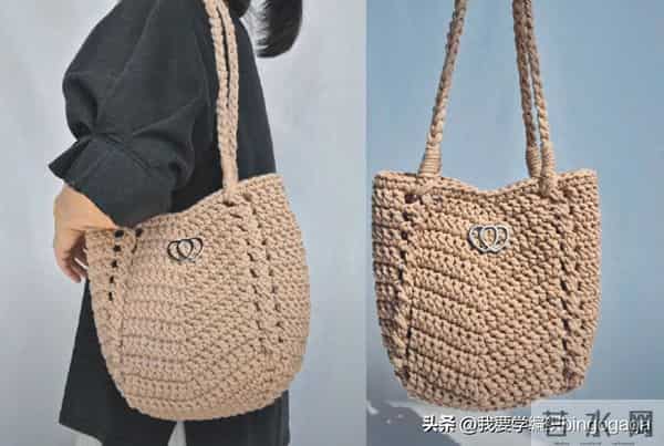 玩转基础款包包钩编,双扭条肩包教程,大方实用简约耐看