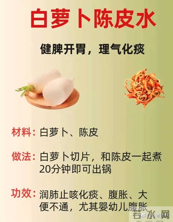 秋冬喝这6款白萝卜水，积食，咳嗽，感冒都能缓解！