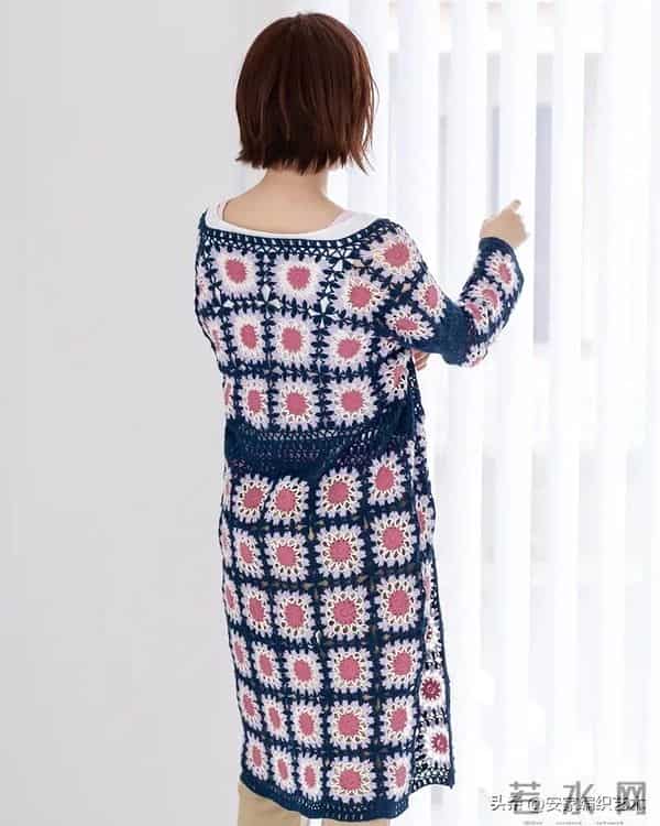 花片组合的长开衫图解