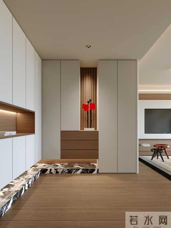 越看越漂亮的6款,现代简约风格玄关鞋柜。