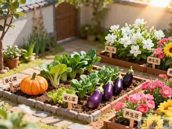 田园院子里，最适合中老年人种的“省心菜”和“养生花”