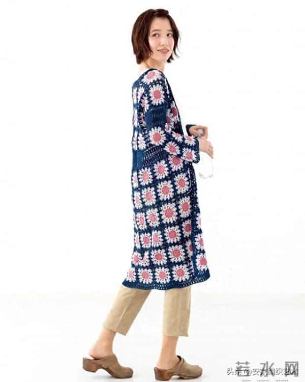 花片组合的长开衫图解