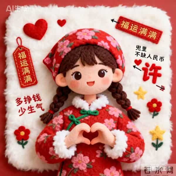 新年多挣钱少生气,羊毛毡头像先安排~