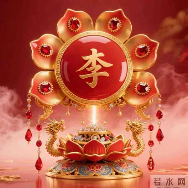 姓氏头像 - 华丽鎏金 - 金龙搭配莲花宝座彰显富贵之美~快来瞧瞧