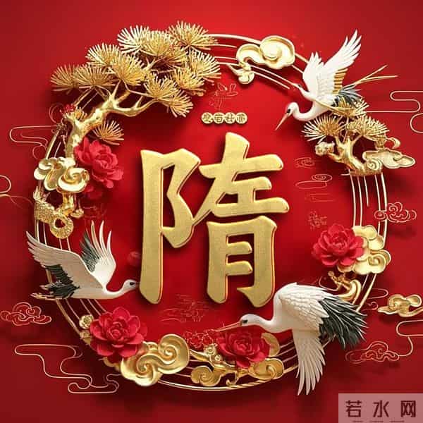 双鹤吉祥姓氏头像：