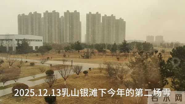 初冬飘雪，乳山银滩的冬日