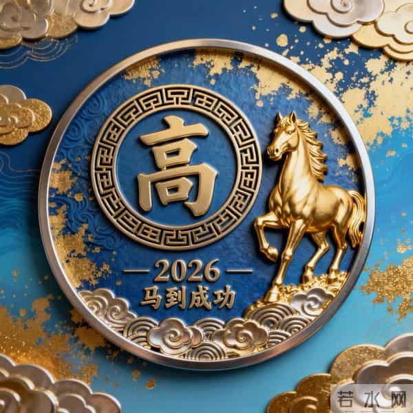 蓝金配色贵气到发光！传统回纹+鎏金泼墨背景，中式美学狠狠拿捏~