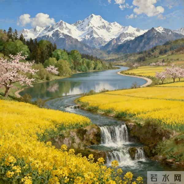 生意人必备招财头像：山聚财气，水纳福运，生意兴隆通四海