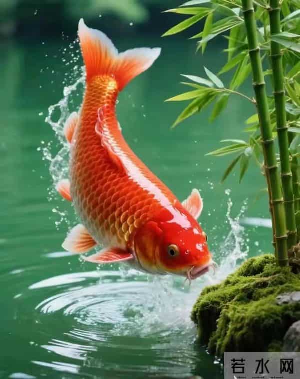 能量头像-跃鲤呈祥，竹节节高，年年有余