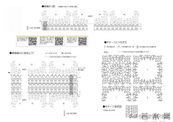 花片组合的长开衫图解