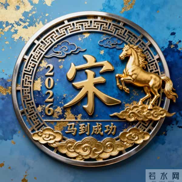 蓝金配色贵气到发光！传统回纹+鎏金泼墨背景，中式美学狠狠拿捏~