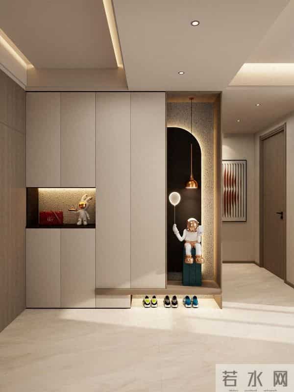 越看越漂亮的6款,现代简约风格玄关鞋柜。