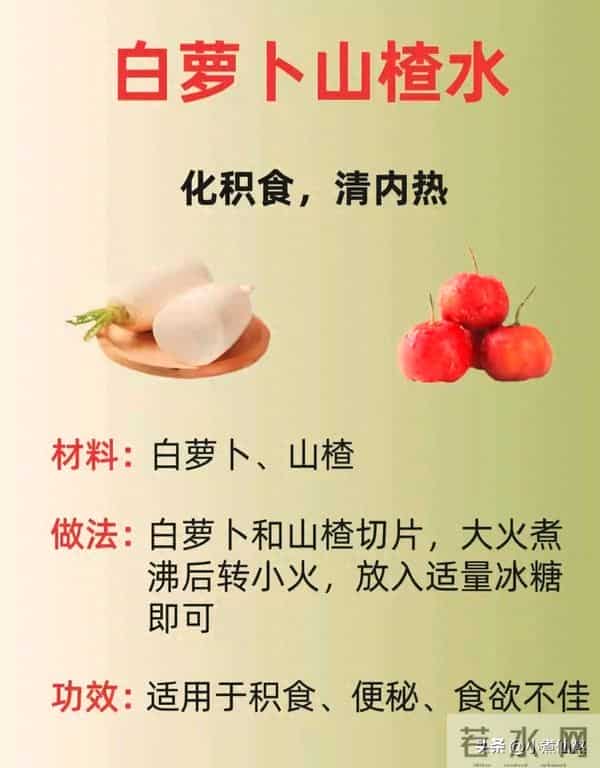 秋冬喝这6款白萝卜水，积食，咳嗽，感冒都能缓解！