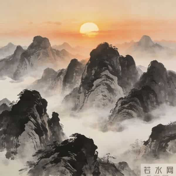 生意人必备招财头像：山聚财气，水纳福运，生意兴隆通四海