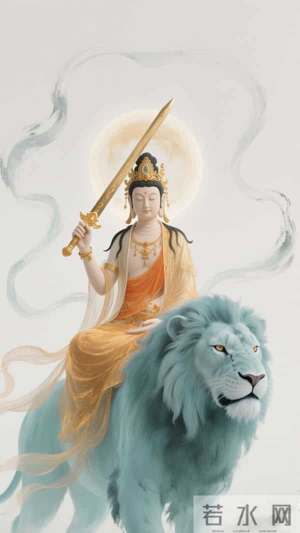 南无文殊菩萨壁纸·万般执念，皆是束缚；百般放下，皆是解脱(47)