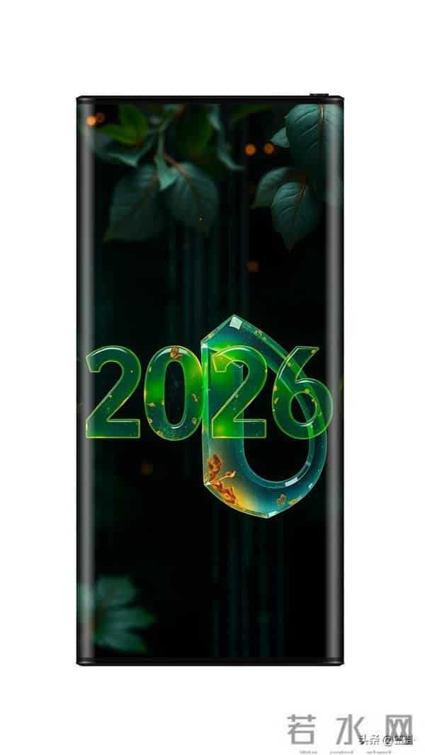 新年2026绿色系手机壁纸