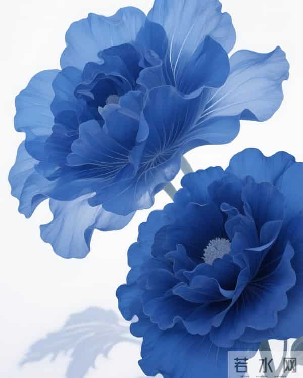 蓝色系花朵 壁纸