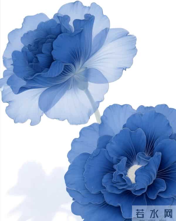 蓝色系花朵 壁纸