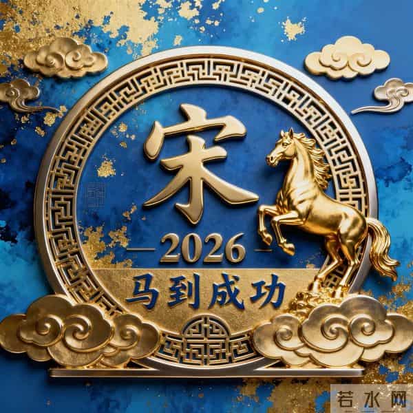 蓝金配色贵气到发光！传统回纹+鎏金泼墨背景，中式美学狠狠拿捏~