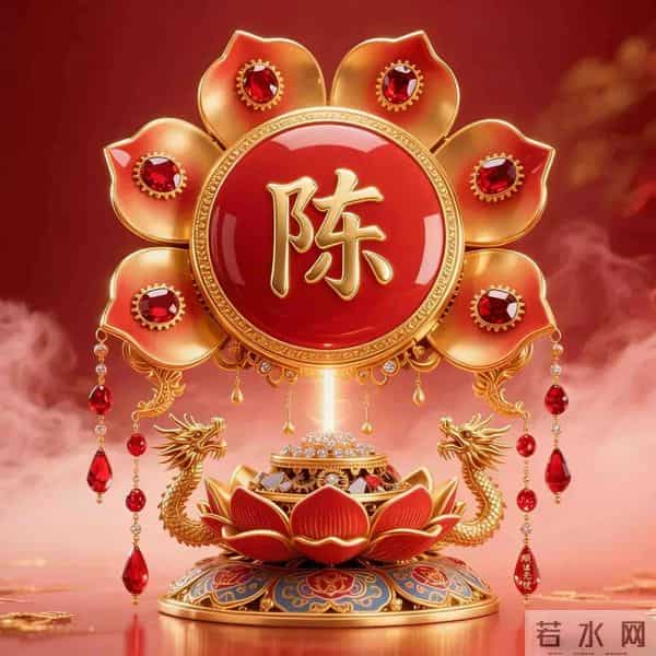 姓氏头像 - 华丽鎏金 - 金龙搭配莲花宝座彰显富贵之美~快来瞧瞧