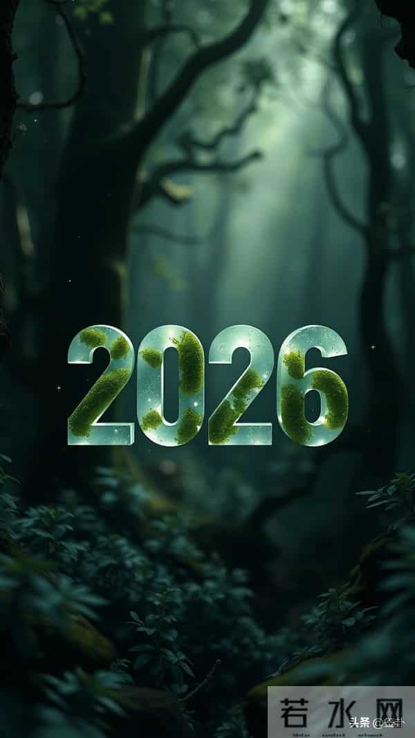 新年2026绿色系手机壁纸
