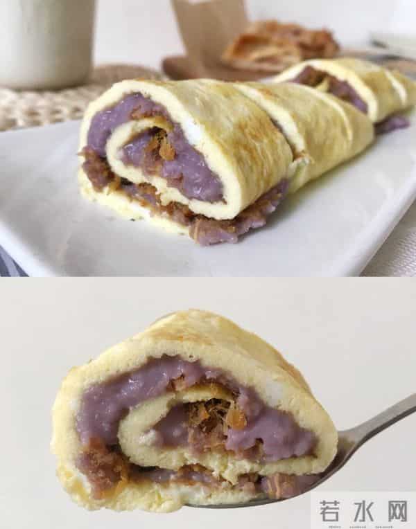 芋头控必试！蛋饼包芋泥做法，一口咬下去太治愈了