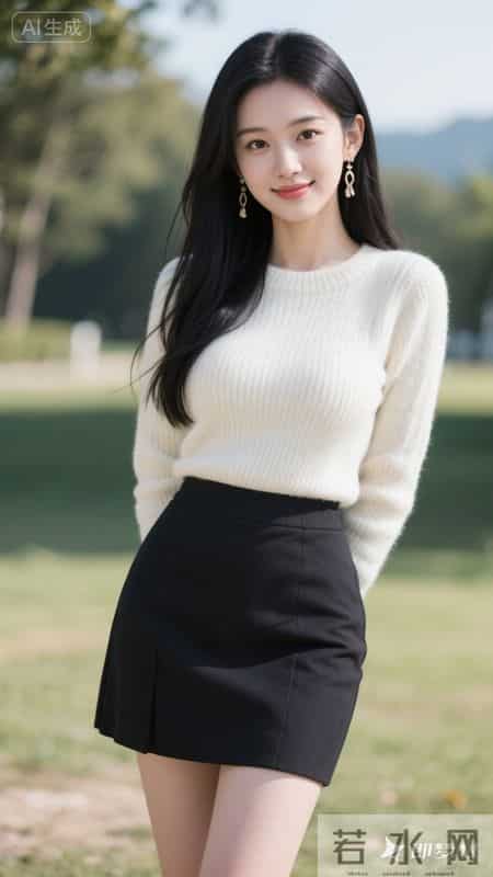 早春穿搭-毛衣+半裙