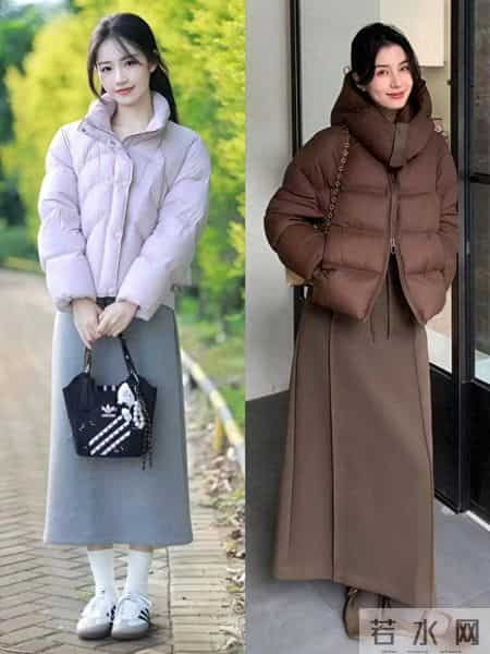 “羽绒服+半裙”才是冬日最美穿搭，洋气又减龄，适合4、50岁女人
