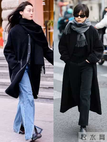 被上海街拍惊艳了！满大街都是“大衣裹围巾”，却个个时髦又高级